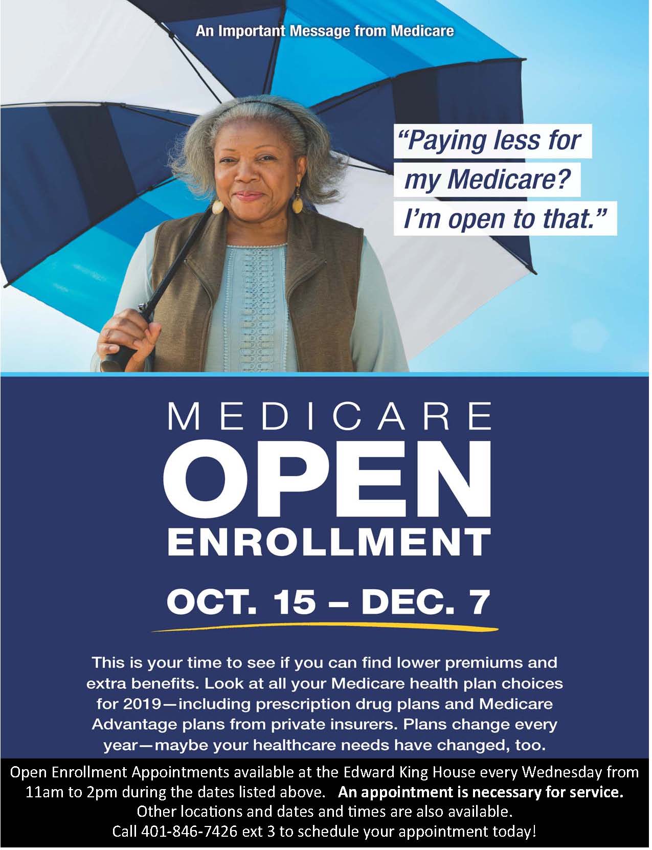 Medicare Open Enrollment (By Appointment Only) Edward King House