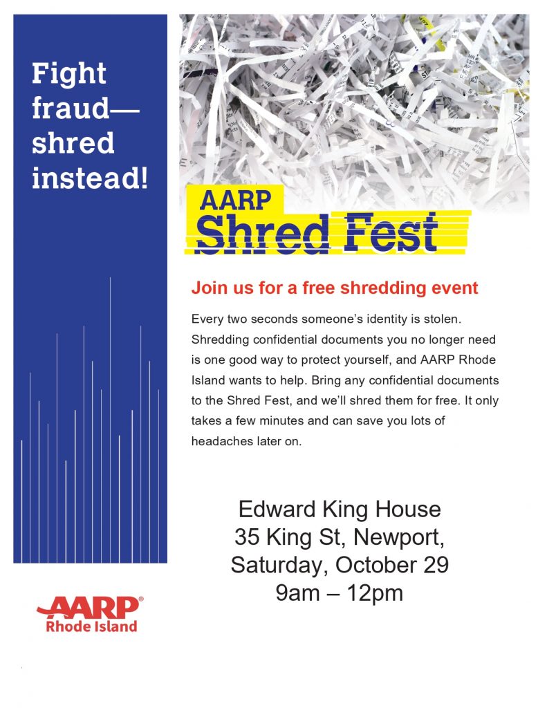 Free Shredding Event Edward King House Senior Center
